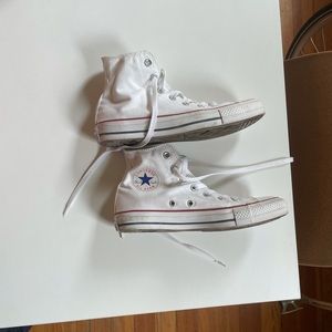 Converse All-Star Sneaker, Unisex, White, Size 8